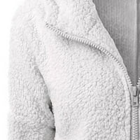 PYJU zazor za žensku jaknu, čvrsti kaput s patentnim zatvaračem casual jakni s kapuljačom dugih rukava jeseni
