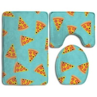 Pizza Slice prostirke za kupaonice Postavite prostirku prostirke i poklopac za toaletni poklopac