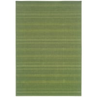 Tepih za unutarnju i vanjsku upotrebu 781 inčni Vintage zeleni prugasti tepih 3' 7 5' 6 pravokutnik