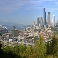 Pogled na zgrade u centru grada, Seattle, Okrug King, SAD tiskanje plakata