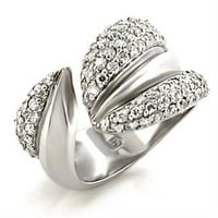 Luksuzni nakit dizajnira ženski rodijski pozlaćeni prsten s okruglim kubičnim cirkonijom - Veličina 7