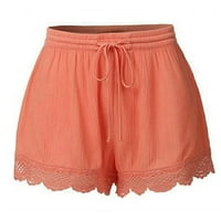 Gubotare teretane kratke hlače za žene ljetne kratke hlače elastične kratke hlače s džepovima, narančasta xxl