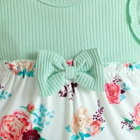 Vedolay maxi haljina djevojke Slatke ljetne kratke rukave cvjetni print Surndress Summer Leampus Mini haljine,