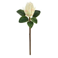 Gotovo prirodni 23 Umjetni cvijet kralja Protea, bijeli
