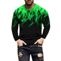 Rollbacks muška majica casual gradijent vrhovi vatrena grafička 3D print majica okrugla vrata pulover kratki rukavi