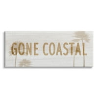 Stupell Industries Gone Coastal Beach Pun smiješne tropske palme, 10, dizajn Daphne Polselli