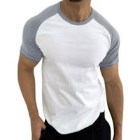 Muške majice Muška proljetna ljetna ležerna sportska majica s Raglan rukavima u boji s okruglim vratom