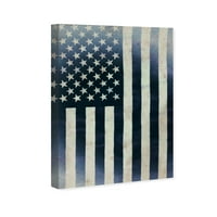 Wynwood Studio Americana i Patriotic Wall Art Canvas Otisci 'Incid America' US Flags - Plava, bijela