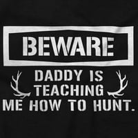 Pazi, tata me uči loviti majica za male dječake i djevojčice od 2 inča