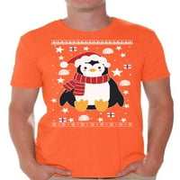 Neugodni stilovi ružne božićne košulje za muškarce božićne majice Penguin