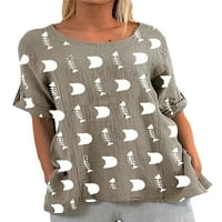 _ / Ženska ležerna majica s preklopnim rubom boemska blagdanska tunika bluza majica za plažu pulover