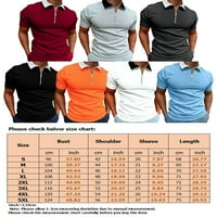 Ljetni vrhovi kratkih rukava za muškarce muške Casual majice s patentnim zatvaračem za trčanje Sportska polo majica