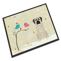Božićni pokloni prijatelja mastif Tigar bijeli tepih na vratima