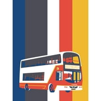 Edinburgh transportni autobus Veliki zidni umjetnički ispis 24x32