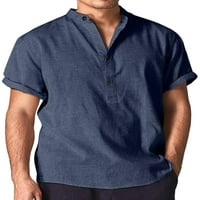 Paille muški gumb dolje casual osnovni majice labave fit Sport t majice henley odmor majice bluze majice