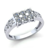 Real 0,5 karata okrugli rez dijamantni muški klaster klasični zaručnički prsten zaručnički prsten Čvrsto 10K ruža,