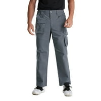 Muške modne casual hlače kombinezoni s više džepova elastične jednobojne hlače otporne na habanje za ljubitelje