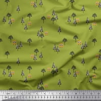 Tkanina od poliesterskog krepa s uzorkom drveta i sove, tkanina s printom crtića širine dvorišta