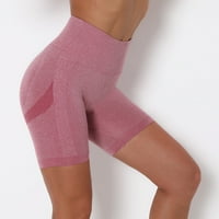 Žene bešavne gamaše Scrunch plijen nogu nogu visokog struka za podizanje struka Gym Yoga Kratke hlače