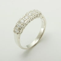 Ženski prsten vječnosti od 10k bijelog zlata s prirodnim dijamantom britanske proizvodnje - opcije veličine-veličina