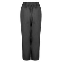 Ženske hlače širokog kroja, hlače Pune dužine, ženske Ležerne široke jednobojne zavojne hlače s džepovima, duge