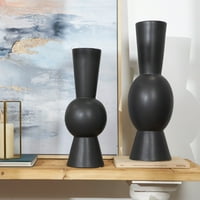 Studio Black Keramički fluirana okrugla sažetna vaza