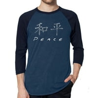 Muška Raglan Majica u stilu pop Art-kineski simbol mira