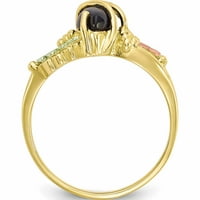 Trobojni prsten od 10k žutog zlata, izrađen u SAD-u 10.669