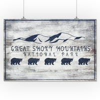 Gatlinburg, Tennessee, Great Smoky Mountains NP, crni medvjed i planine, rustikalni