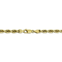 Četverostruki lanac užeta od žutog zlata s iskonskim karatnim dijamantima