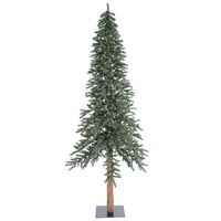 Alpsko umjetno božićno drvce od prirodne kore od 9', prozirni vijenci s osvjetljenjem dura mater