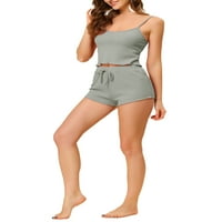 Jedinstvene ponude ženske odjeće za spavanje pidžama Spagetti remen cami kratke hlače salone setovi