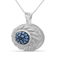 Jewelersclub Carat T.W. Plavi dijamant srebrni set nakita