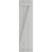 Ekena Millwork 1 8 W 47 H True FIT PVC Tri ploča Pridružena ploča-n-batten kapke W Z-Bar, Hailstorm Grey
