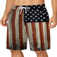 Voguele muške plaže kratke hlače Dan neovisnosti Dno elastično struk ljetne hlače odmor Mini hlače Leisure Beachwear