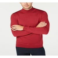 Elba muška crvena kornjača s dugim rukavima Klasična fit fit vuna džemper 3x
