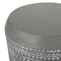 Wickson lagani betonski vanjski bočni stol, betonski finiš i bijeli