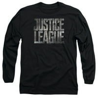 Film Justice League - metalni logotip-košulja dugih rukava-mala