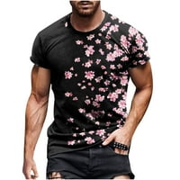 Muška majica s kratkim rukavima majica s okruglim vratom nova majica s cvjetnim printom lagana majica s kratkim