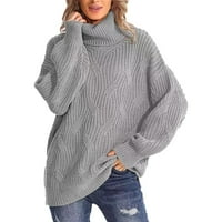 Durtebeua Turtleneck džemperi za žene džemper vrhovi solidne boje mekanog udobnog kabela pletiva džempera