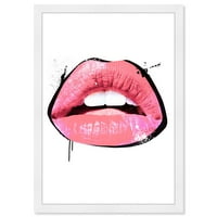 Wynwood Studio ispisuje usne modne i glam usne zidne umjetničke platneno platno ružičasto 13x19