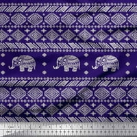 Somoi pamučna poprilična tkanina aztec i plemenski slon tkanina za životinjsku tisak po dvorištu široko
