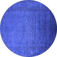 Ahgly Company zatvoreni okrugli orijentalni plavi industrijski prostirke, 8 'krug