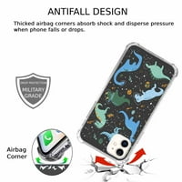 Space Dinosaurs futrola za iPhone 11, estetski umjetnički dizajn uzorak soft TPU Bumper Cover Cover