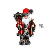 Božićni tematski dizajn, crvena lutka Djeda Mraza, novogodišnji poklon, plastika, Poliester, fina izrada, Dekoracija