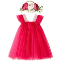 & čipkasta haljina za djeveruše s cvjetnim uzorkom za djevojčice, vjenčanica za rođendansku djeverušu, bujne haljine