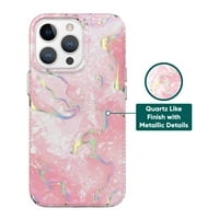 onn. Futrola za telefon za iPhone Pro Ma iPhone Pro Ma - Pink Pearlescent Swirl