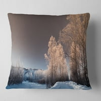 Futurističko zimsko nebo DesignArt - Pejzažni jastuk za bacanje fotografija - 18x18