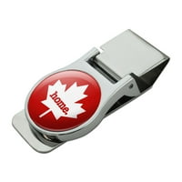 Kanada Maple Leaf Home Country Solid Red Službeno licencirani satenski kromirani metalni novčani isječak