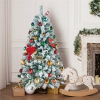 Smilmart 4. Sklopivo božićno drvce s sklopivim postoljem u mat bijeloj boji